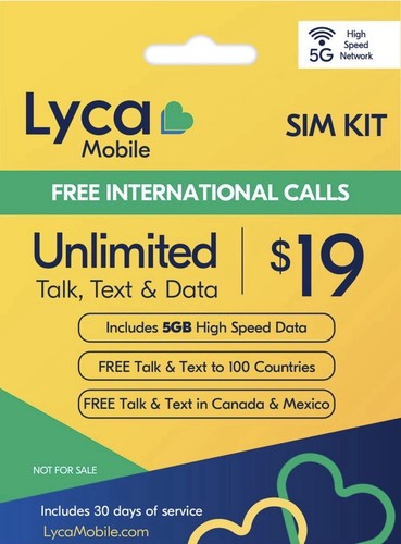 Lyca mobile usa prepaid - usa, 5g/4g